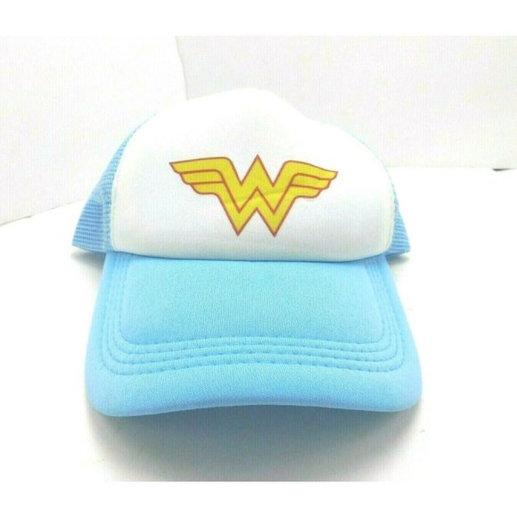 Wonder Woman Womens Superhero Hat Cap Snapback Robin Blue White - Picture 1 of 8